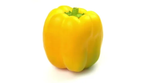 Yellow Pepper on white background Stock Footage 51434747