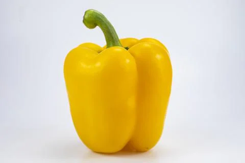 Yellow pepper on white background Stock Photos
