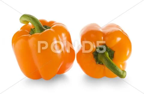 Yellow peppers Stock Photos