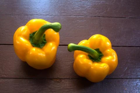 Yellow peppers Stock Photos