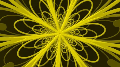 Yellow Petals Rotation Stock Footage 100481478