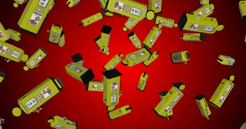 Yellow Petrol Pump falling slow motion Video stock 236859333