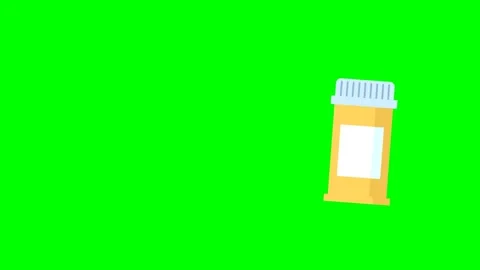 Yellow pharmacy bottle with white cap. Treatment, pharmaceuticals, or drugs Stock Footage 271193873