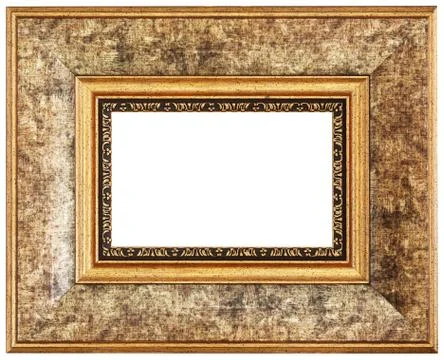 Yellow picture frame Stock Photos
