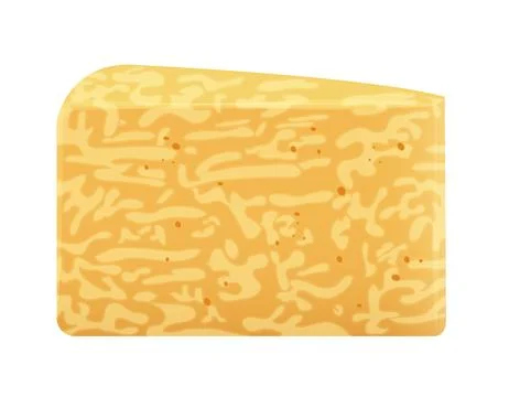 Yellow piece of cheese Stock Illustration