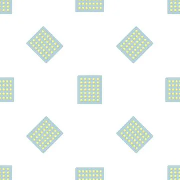 Yellow pill blister pattern seamless vector Stock-Illustration