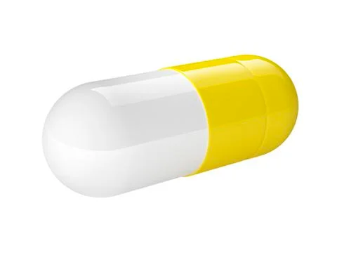 Yellow pill Stock Illustration