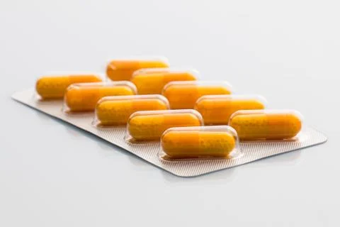 Yellow Pills Stock Photos