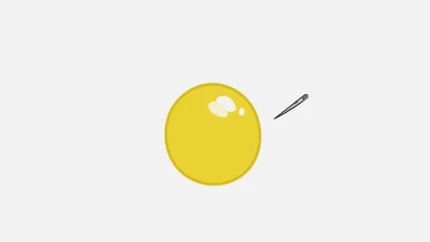 Yellow Pin Bubble Burst Animation Stock Footage 332750632