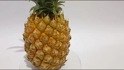 Yellow pineaple Stock Footage 268536629