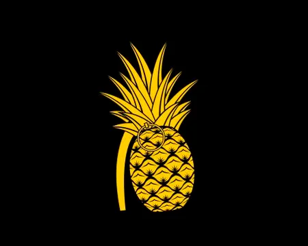 Yellow pineapple grenade Stock Illustration