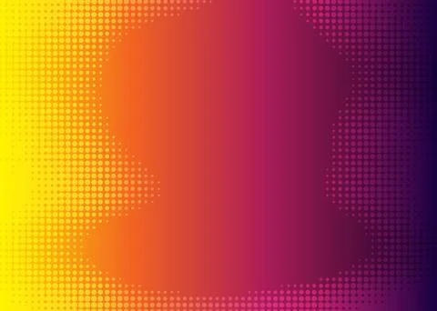 Yellow pink dot halftone gradient background 스톡 일러스트