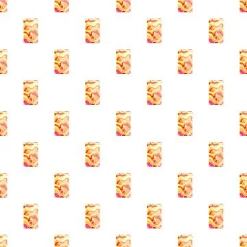 Yellow pink geometric pattern creating seamless abstract background Stock Illustration