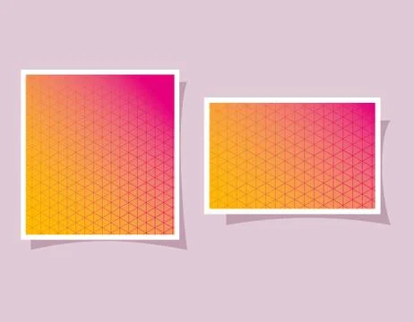 Yellow with pink gradient and pattern backgrounds frames vector design Illustrazione stock