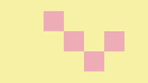 Yellow pink square block pattern Stock Illustration