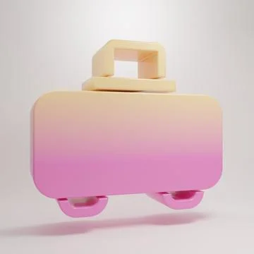 Yellow-pink Weapon case for storing and transporting weapons icon isolated .. Illustrazione stock