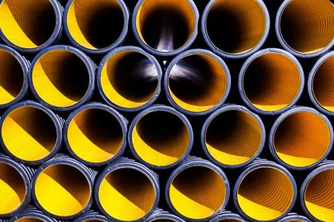 Yellow pipes Stock Photos