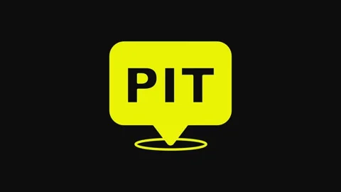 Yellow Pit stop icon isolated on black background. 4K Video motion graphic Stock Footage 233098275