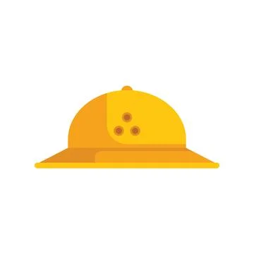 Yellow pith helmet representing exploration and adventure Stock Illustration