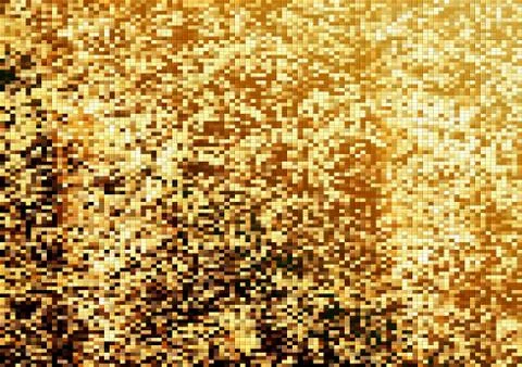 Yellow pixel background Stock Photos