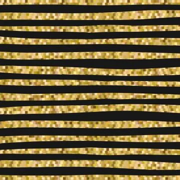 Yellow pixelated backgound with irregular thick lines pattern Stock Illustration