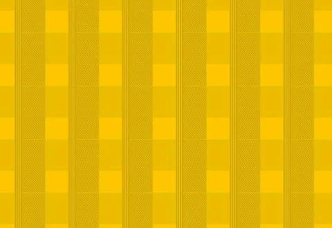 Yellow Plaid Pattern Background With Vertical Stripes And Checker Texture F.. Stock Illustration