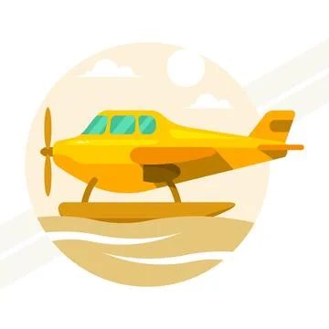 Yellow-plane Stock Illustration