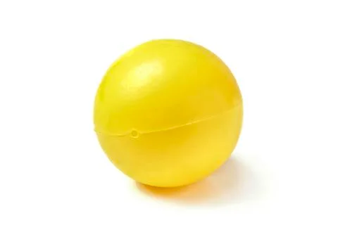 Yellow plastic ball Stock Photos