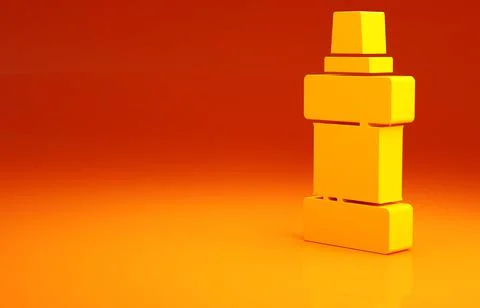 Yellow Plastic bottle for laundry detergent, bleach, dishwashing liquid or an Stock Illustration