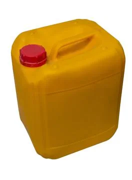 Yellow plastic canister Stock Photos