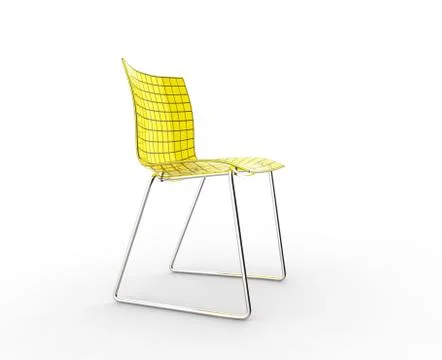 Yellow Plastic Chair Stock Illustration