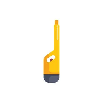 Yellow plastic gas lighter with adjustable flame for kitchen use Stock Illustration