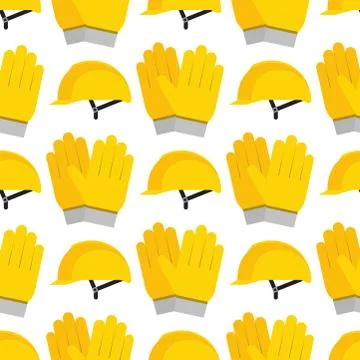 Yellow plastic helmet or construction safety hard hat engineer head safe Stock Illustration