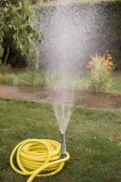 Yellow plastic pipe Stock Photos