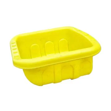Yellow Plastic Rectangular Sand Mold 스톡 사진