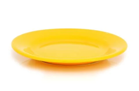 Yellow plate Stock Photos