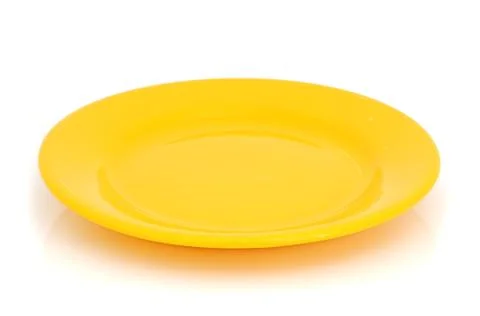 Yellow plate Stock Photos