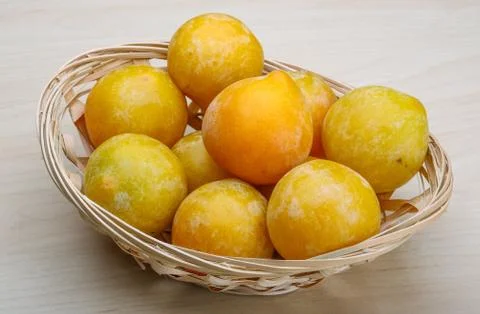 Yellow plums Stock Photos