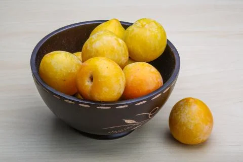 Yellow plums Stock Photos