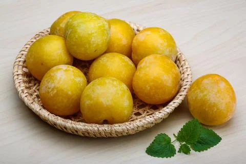 Yellow plums Stock Photos