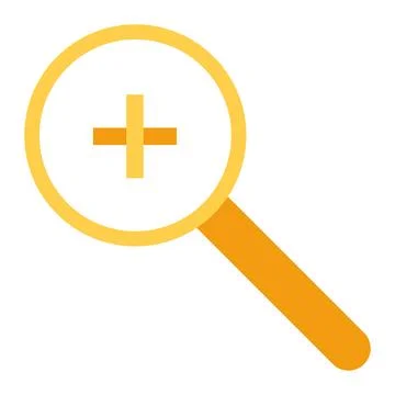 Yellow plus pointer cursor arrow. Computer mouse click closed mark Stock Illustration