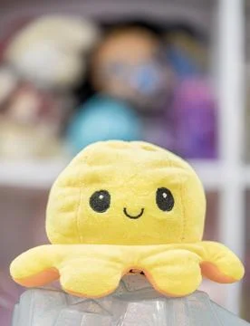 Yellow Plush Octopus. Stock Photos