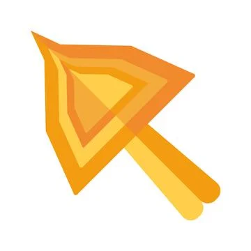 Yellow pointer cursor arrow modern style. Computer mouse click Illustrazione stock