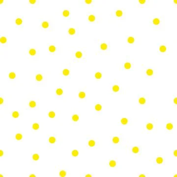 Yellow Polka Dot Pattern. Vector dots seamless ornament for fabric print, wra Stockillustratie