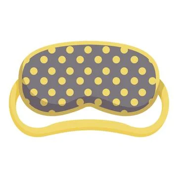 Yellow polka dot sleeping mask for blocking out light Stock Illustration