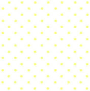 Yellow polka dots pattern white background Stock Illustration