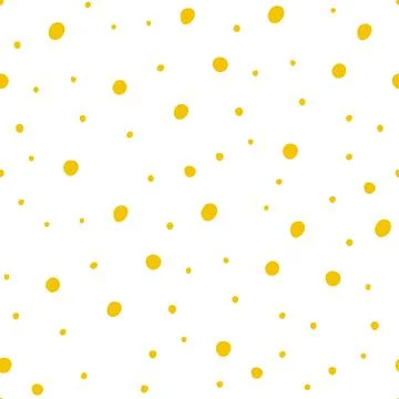 Yellow polka pattern, yellow dots, circles, Holiday winter design. Luxury golden Stock Illustration