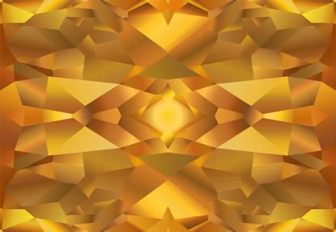 Yellow polygonal background Stock Illustration