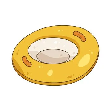 Yellow pool float 스톡 일러스트