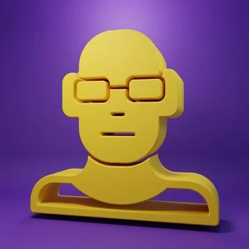 Yellow Poor eyesight and corrected vision with optical glasses icon isolate.. Stock Illustration